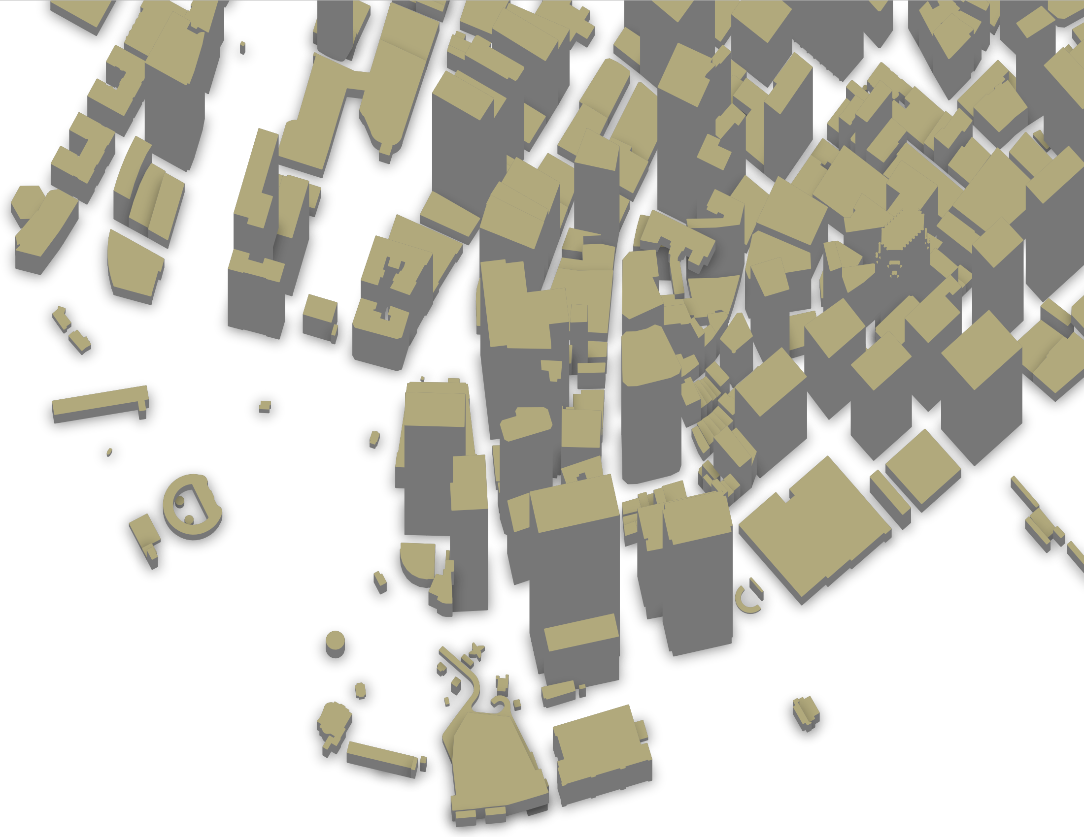 3D Building Map Examples Osm2pgsql